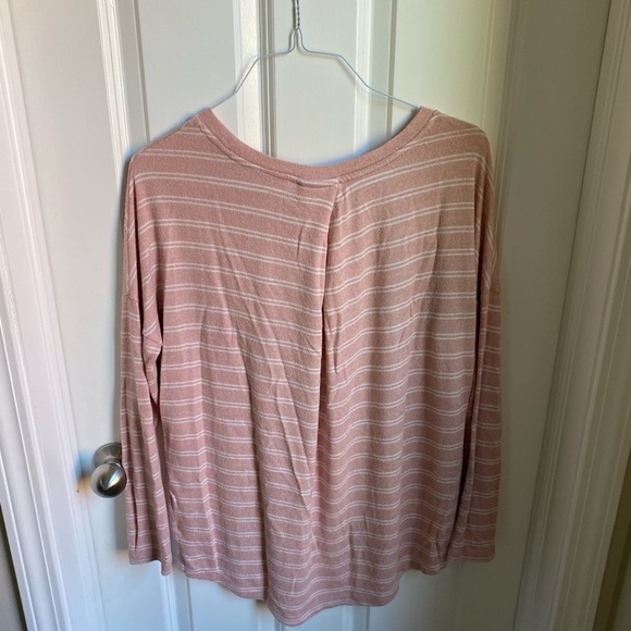 A New Day Pink Striped Longsleeve Top - Picture 3 of 3